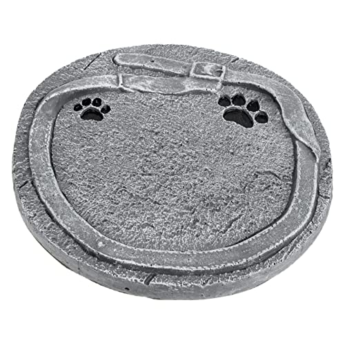 ERINGOGO Haustier-denkmal Markierungen Name Grabstein Pfote Katzen-denkmal Haustier-Hunde-denkmal Gartenkatze Statue Dekorationen Geformt Steine Katzen Gedenkstein Grey Kunstharz von ERINGOGO