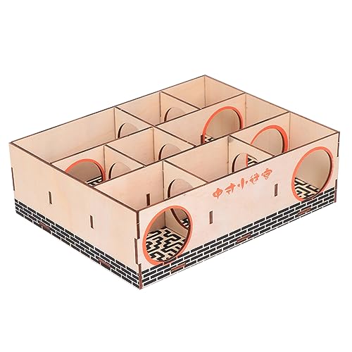 ERINGOGO Haustier -labyrinthspielzeug Mauslabyrinth Hamster-Labyrinth Hamster Laufstall Hamster Verstecken Tunnel Hamsterröhren Für Spielzeugstrecke Hölzern von ERINGOGO