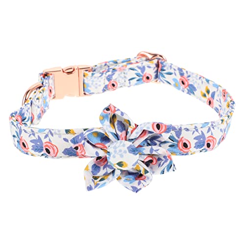 ERINGOGO Haustierhalsband Einstellbarer Haustierkragen Stichworte Weihnachtshalsbänder Für Katzen Klein Haustiere Katzenhalsband Schöner Haustierkabelbaum Blue Baumwolle von ERINGOGO