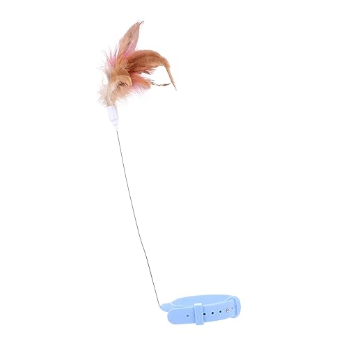 ERINGOGO Haustierhalsband Kätzchen Teaser Katzensachen Katzenspielzeug interaktiv interaktives für Katzen katzenpflege Katzen-Teaser Katzenhalsband-Teaser Kieselgel Blue von ERINGOGO
