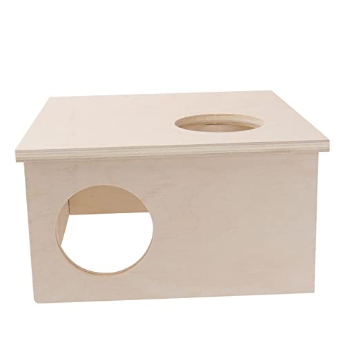 ERINGOGO Haustierholzhaus Für Hamster Dekorative Hütte Als Schlafnest Und Rückzugsort Für Kleine Nagetiere Räume Für Hamster Und Ähnliche Haustiere Robustes Design von ERINGOGO
