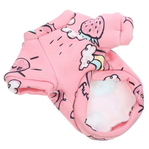 ERINGOGO Haustierkleidung hundehoodie Hundejacke Hundewinterkleidung Haustierbekleidung Katzen-Kleidung Miniatur Hallo Vlies Karikatur Kleidung für Hunde süße hundekleidung Polyester Rosa von ERINGOGO