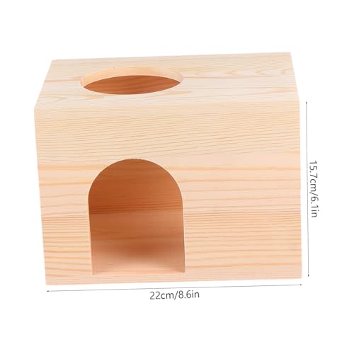 ERINGOGO Holz Futterhaus für Kleintiere Multifunktional als Futter und Ruheplattform Atmungsaktiv und Komfortabel Geeignet für Eichhörnchen Hamster und Kleine Haustiere von ERINGOGO