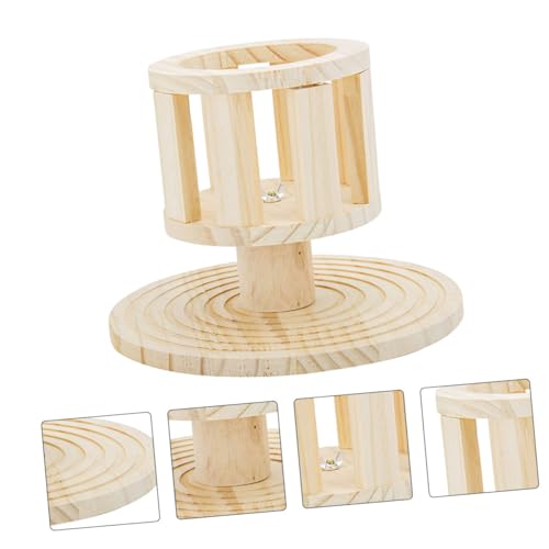 ERINGOGO Holz Futterspender Kaninchen Heuraufe mit Futtertrog Einfacher Aufbau Glatte Kanten für Sichere Nutzung Multifunktionaler Holz Manger für Meerschweinchen und Kleine Nager Saubere von ERINGOGO
