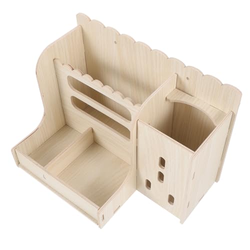 ERINGOGO Holz Futterstation für Kaninchen und Meerschweinchen Praktische Futterraufe für Kleintiere und Einfach zu Reinigen Geeignet für Verschiedene Haustiere von ERINGOGO