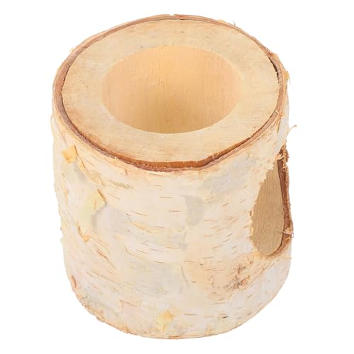 ERINGOGO Holz Hamster Tunnel Versteck für Kleintiere Natürlicher Ruhetunnel für Hamster Mäuse und Chinchillas Fördert das Nagen und Spielverhalten Integrierbar von ERINGOGO