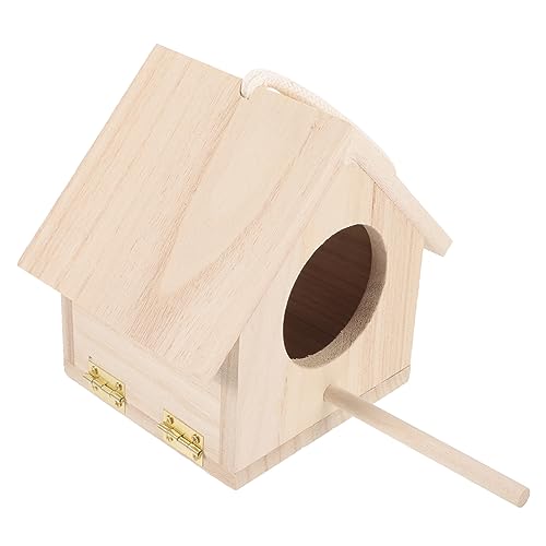 ERINGOGO Holz Nistkasten Für Quadratischer Nistkasten Für Sittiche Brutplatz Für Hängendes Vogelhaus Für Garten von ERINGOGO