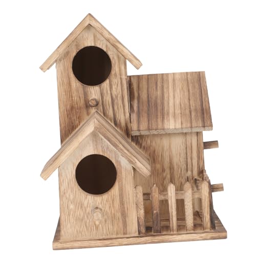 ERINGOGO Holz Vogelhaus Für Sittiche Kreatives Nistkasten Design Für Garten Und Terrasse Freistehend Für Kleine Eleganter Stil Natürliche ERINGOGO Holz Vogelhaus Für Sittiche Kreatives Nistkasten Design Für Garten Und Terrasse Freistehend Für Kleine Eleganter Stil Natürliche von ERINGOGO
