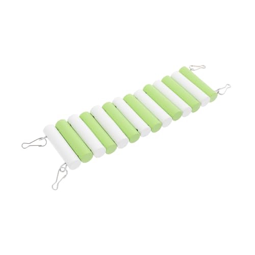 ERINGOGO Holzleiterspielzeug Hamster Holz holzbrücke für Nagetiere nager Hamsterspielzeug Hamster-Hängebrücke hölzern Light Green von ERINGOGO