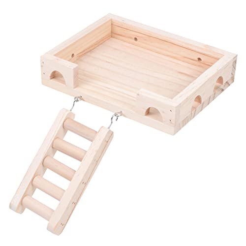ERINGOGO Hamster Holzplattform Mit Kletterleiter Stabile Stehplattform Für Hamster Kleintier Spielzeug Für Agilität Und Gesundheit Für Käfige Spiel Und Ruhe ERINGOGO Hamster Holzplattform Mit Kletterleiter Stabile Stehplattform Für Hamster Kleintier Spielzeug Für Agilität Und Gesundheit Für Käfige Spiel Und Ruhe von ERINGOGO