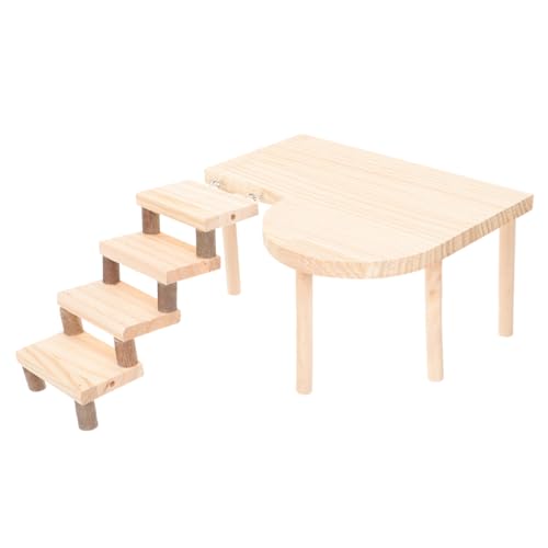 ERINGOGO Holzplattform für Hamster Käfig Verschleißfestes Kletternetz mit Leiter Zweiteiliger Spielplatz für Meerschweinchen Chinchilla Ratten Stabiles Haustierspielzeug für Aktive von ERINGOGO