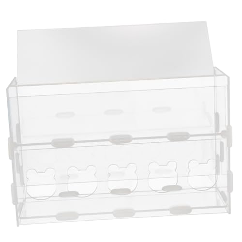 ERINGOGO 5löcher Klarer - Hühnerfutterautomat Praktische Futter Und Wasserstation Für Kleine Haustiere Langlebig Und Einfach Zu Reinigen Für Hühner Wachteln Und Vögel von ERINGOGO