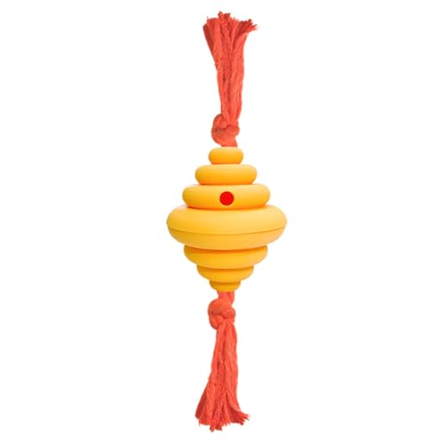 ERINGOGO Hund Kaut Tauziehen-spielzeugball Haustierbedarf Haustiere Langsam Spender Hunde-leckerli Kleines Hundespielzeug Ballspielzeug Für Hunde Hundeball Heimtierbedarf Yellow Kieselgel von ERINGOGO