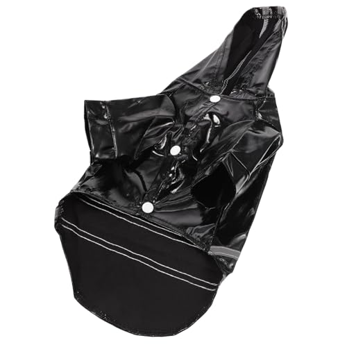 ERINGOGO Hund Regenmantel hunderegenmantel Dog rain Jacket Hunde Regenmäntel Großer Hunde Regenmantel Leicht Hundemäntel Regenmantel für Haustiere PU wasserdicht beschichtetes Tuch Black von ERINGOGO