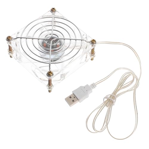 ERINGOGO Hundefan haustierbedarf Haustierkühlventilator Haustierbelüftung USB Käfig Haustierkühlung Haustierkisten-Fan Hamsterkäfig Haustier-Fan USB Tischlüfter Acryl Transparent von ERINGOGO