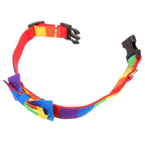 ERINGOGO Hundehalsband mit Regenbogenmuster Verstellbares Haustierhalsband für Katzen für Partys und Tägliche Nutzung Bequem von ERINGOGO