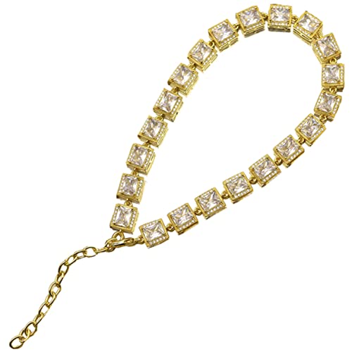ERINGOGO Kettenhalsband Hund Titanstahl Hundehalsband Leichte Hundekette Hundehalskette Kreative Haustierkette Goldenes Hundehalsband Hundekettendekoration Halskragen Hund von ERINGOGO