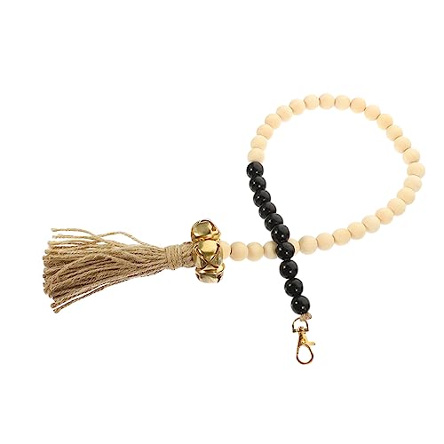 ERINGOGO Hundetrainingskette Gürtel Hundeglocken Für Das Töpfchentraining Türen Kragen Hundetürklingeln Welpenglocken Tor Schaltflächen Für Das Hundetraining Welpenpads Groß Black Hölzern von ERINGOGO