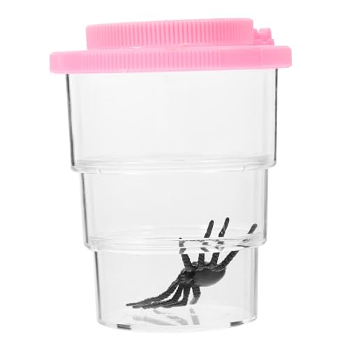 ERINGOGO Insektenbetrachter Insektenlupe Insektenbeobachtungslupe Insektenbeobachter Insektenlupe Für Insektenbehälter Für Rosa Kunststoff von ERINGOGO
