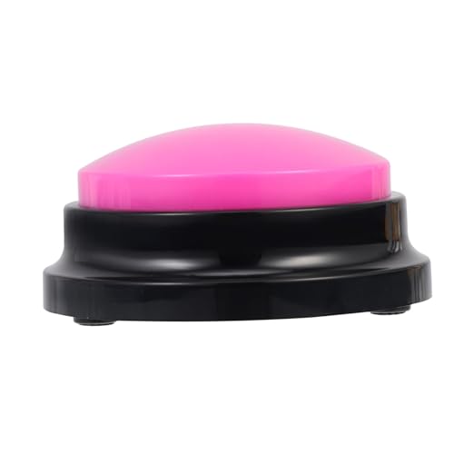 ERINGOGO Interaktiver Aufnahme knopf für Hunde Robustes Sprachspielzeug zur Kommunikation und Training Haustier Button für Klare Wiedergabe und Langlebiges Design Rosa von ERINGOGO