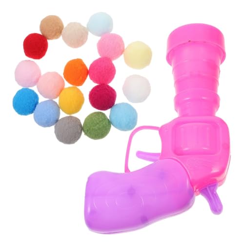 ERINGOGO Interaktives Katzenspielzeug mit Plüschball und Launcher Langlebig Leise Bunte Elastische Bälle Fördert Bewegung und Spielspaß für Kätzchen und Verspielte Katzen von ERINGOGO