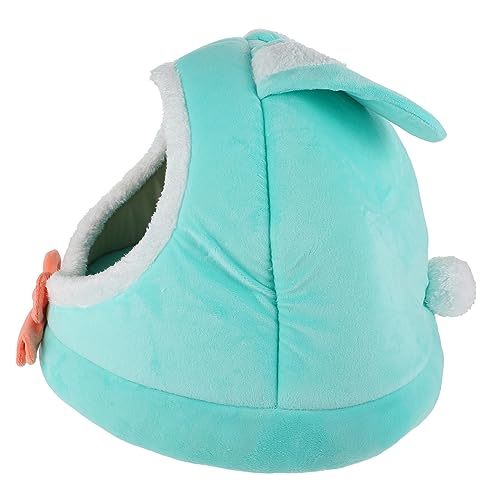 ERINGOGO Kaninchen -ohrkatze Nest Katzenbetten Katzenbett Kätzchen Schlafhöhle Katzenbett Drinnen Kätzchen Warmes Katze Warmes Haustiere Green Kurzer Plüsch von ERINGOGO