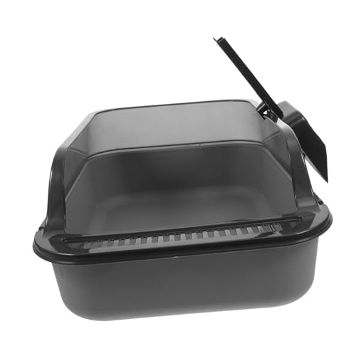 ERINGOGO Kasten Katzentoilette Katzenboxen Für Wohnungskatzen Katzenstreu Katzenklo Katzenpfanne Brisenstreupellets Katzenhängematte Kätzchen Litterbox Abs Dark Grey ERINGOGO Kasten Katzentoilette Katzenboxen Für Wohnungskatzen Katzenstreu Katzenklo Katzenpfanne Brisenstreupellets Katzenhängematte Kätzchen Litterbox Abs Dark Grey von ERINGOGO