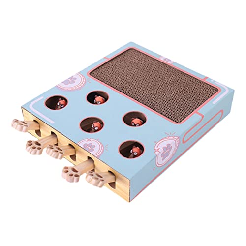 ERINGOGO Cat Interactive Scratching Toy Mit Kratzbrett Und Fünf Spielöffnungen Für Aktives Und Stressabbau Bei Katzen von ERINGOGO