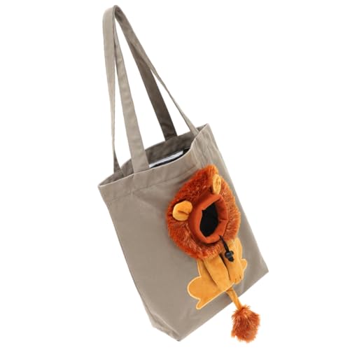 ERINGOGO Katzen Tragetasche aus Atmungsaktivem Canvas mit Löwenmotiv Leichter und Stabiler Sling Carrier für Kleine Katzen und Hunde Bequeme Haustiertragetasche für Unterwegs Dunkelgrau ERINGOGO Katzen Tragetasche aus Atmungsaktivem Canvas mit Löwenmotiv Leichter und Stabiler Sling Carrier für Kleine Katzen und Hunde Bequeme Haustiertragetasche für Unterwegs Dunkelgrau von ERINGOGO