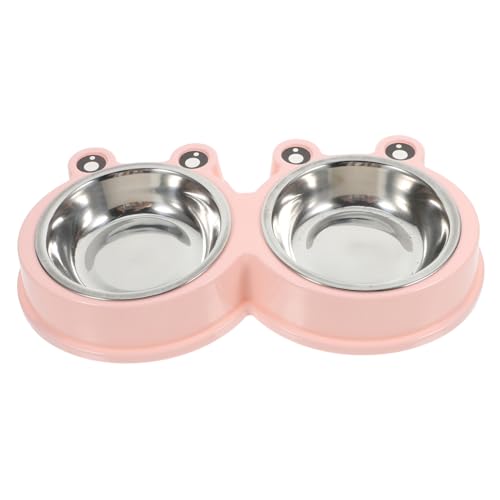 ERINGOGO Katzen Und Hundenapf Hundenäpfe Hundewassernapf Kätzchen Futternapf Edelstahl Futternapf Welpenfutternapf Tierfutternäpfe Edelstahl Wassernapf Katzennäpfe Trinknapf Rosa Abs von ERINGOGO