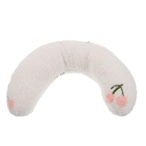 ERINGOGO Katzen-halbmondkissen Kissen Für Katze Kätzchen Beruhigende Produkte Katzenspielzeugkissen Kissen Für Hund Katze Beruhigende Produkte Hundekissen Für Kleine Hunde Plüsch Beige von ERINGOGO