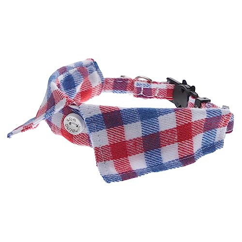 ERINGOGO Plaid Katzenhalsband Mit Glocke Verstellbares Katzenhalsband Für Kätzchen Süßes Design Mit Niedlichem Fliegenband Sicher Und Langlebig Für Tägliche Nutzung Und Besondere von ERINGOGO