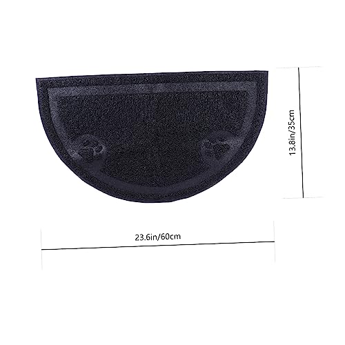 ERINGOGO Katzenstreu Matte Haustier für Fütterung Müllmatte große Katzenstreumatte wasserdichte Matte auslaufsicheres Tischset Katze frisst Matte Katze Tischset PVC Black Zufällige Farbe von ERINGOGO