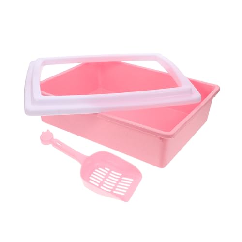 ERINGOGO Katzentoilette Katzentöpfchen für den Innenbereich Bettpfannen-Toilette für Haustiere Katzenstreuboxen Katzenklo Becken Spritzschutz für Katzentöpfchen Katzenstreu Scoop Abs Rosa ERINGOGO Katzentoilette Katzentöpfchen für den Innenbereich Bettpfannen-Toilette für Haustiere Katzenstreuboxen Katzenklo Becken Spritzschutz für Katzentöpfchen Katzenstreu Scoop Abs Rosa von ERINGOGO