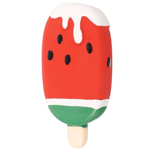 ERINGOGO Kauspielzeug Aus Langlebigem Latex Interaktives Zahnungsspielzeug Wassermelonen Design Für Kleine Welpen Fördert Zahngesundheit Und Spielspaß von ERINGOGO