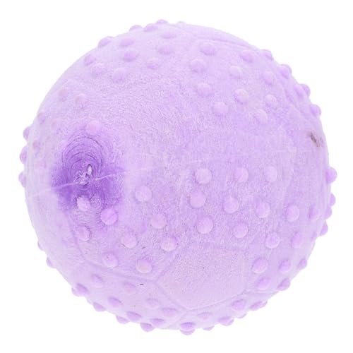 ERINGOGO Kauspielzeug für Haustiere Welpenspielzeug quietschend Hundespielzeug behandeln Zahnen stachelig Kauer Kleiner Hundeball Hundespielzeug interaktiv Kleiner Welpenball Gummi Violett von ERINGOGO