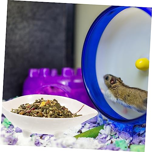 ERINGOGO Keramik Hamster Futternapf Kleiner Nagetier Futterbehälter Robust Glatt Haustier Futter Schale Bpa Frei Sicher Für Meerschweinchen Und Kleine Haustiere von ERINGOGO