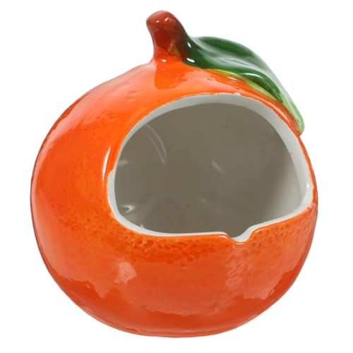 ERINGOGO Keramisches Hamster Nest Orange Kühlendes Und Waschbares Schlafbett Für Kleine Haustiere Für Käfig Couch Oder Komfortable Schlafumgebung Für Hamster Und Kleintiere von ERINGOGO