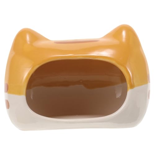 ERINGOGO Keramisches Hamsterhaus Für Kühlung Dekorativer Cartoon Stil Hamster Nest Für Hamster Und Meerschweinchen Großes Design Schlafplatz Für Haustiere von ERINGOGO