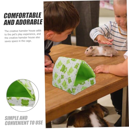 ERINGOGO Kleines Haustiernest aus Atmungsaktivem Baumwollstoff Warmes Hamsterbett und Versteck für Chinchilla und Meerschweinchen Geeignet für Winter Gemütliches Schlafhaus für Kleine von ERINGOGO