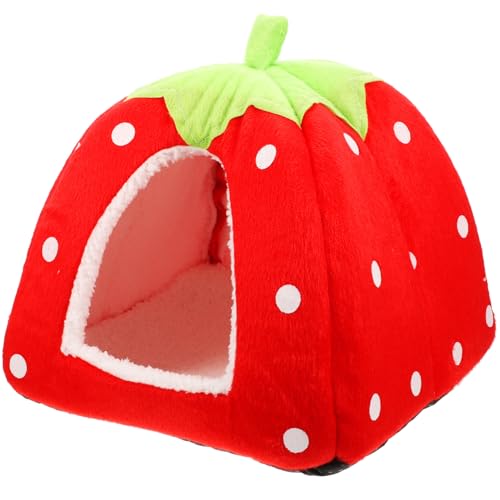 ERINGOGO Kleines Kaninchenhaus aus Strapazierfähigem Gemütliches Hamster Rattenversteck Weiches Häuschen für Kleintiere Privater Rückzugsort für Hasen und Chinchillas Waschbares von ERINGOGO