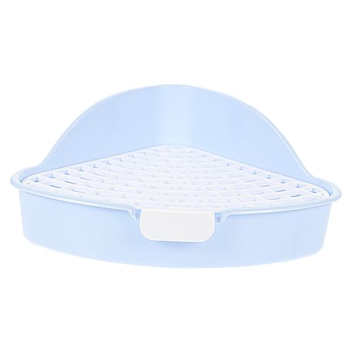 ERINGOGO Kleintier Toilette aus Hochwertigem PP mit Erhöhtem Randschutz rutschfeste Kaninchentoilette für Hasen Chinchillas Meerschweinchen und Frettchen Eckige Töpfchentrainer für Saubere von ERINGOGO