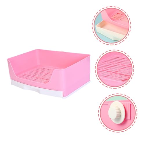 ERINGOGO Kleintier Toilette aus Kunststoff Auslaufsicher mit Glatten Kanten Geeignet für Kaninchen Meerschweinchen Chinchilla und Hamster Sauberer Käfig Kleines Haustier Klo von ERINGOGO