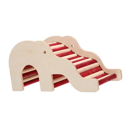 ERINGOGO Kleintierhaus aus Natürlichem Holz mit Treppendach Langlebiges Hamsterversteck für Zwerghamster und Chinchillas Spielerisches Nagerhaus geruchsfrei DIY bemalbar Sicher für Kleine von ERINGOGO