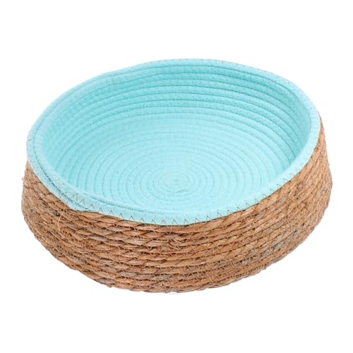 ERINGOGO Korbförmiges Hundebett aus Rattan Bequemes Schlafnest für Katzen Atmungsaktive Tiermatte Rund Tragbar für Innen und Außenbereich Kleine Design ERINGOGO Korbförmiges Hundebett aus Rattan Bequemes Schlafnest für Katzen Atmungsaktive Tiermatte Rund Tragbar für Innen und Außenbereich Kleine Design von ERINGOGO