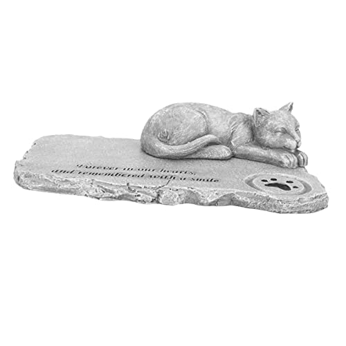 ERINGOGO Kreativer Katzengedenkstein Für Garten Wasserdichter Haustiergrabstein Steinoptik Für Gravur Dekorative Gedenktafel Für Ihre Geliebte von ERINGOGO