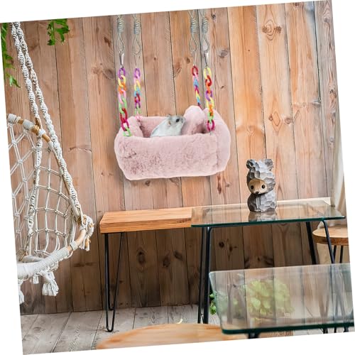 ERINGOGO Kuschelige Hamster Hängematte aus Baumwolle Komfortables Versteck und Schlafplatz für Kleine Nager Geeignet für Kaninchen und Chinchillas Warmes Zubehör für Haustierkäfige ERINGOGO Kuschelige Hamster Hängematte aus Baumwolle Komfortables Versteck und Schlafplatz für Kleine Nager Geeignet für Kaninchen und Chinchillas Warmes Zubehör für Haustierkäfige von ERINGOGO