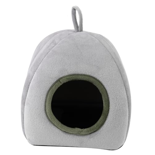 ERINGOGO Schlafbett Für Haustiere Aus Plüsch Warmes Winter Nest Für Hamster Meerschweinchen Ratten Frettchen Und Igel Kuscheliges Haustier Bett Für Käfig von ERINGOGO