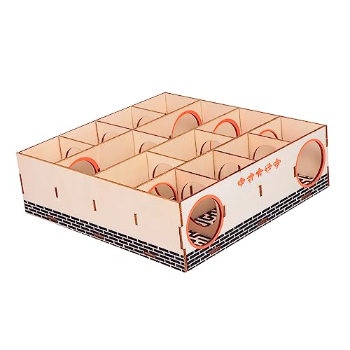 ERINGOGO Labyrinth Hamster hamsterspielzeug Puzzle- Haustier-Hamster- Puzzlematte Spielzeugmäuse Hamster-Labyrinth-Röhren hölzern von ERINGOGO