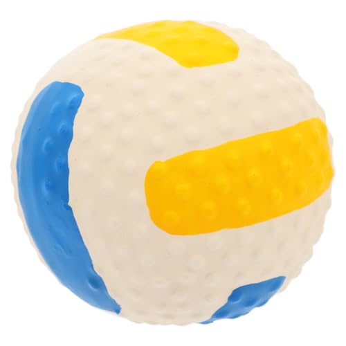 ERINGOGO Latex -Sound -Fußballspielzeug Volleyball-Hundespielzeug für Welpen Kauer Hunde quietschende Bälle Kleiner Hund Bissfestes Kauspielzeug süßes Hundespielzeug Emulsion Weiß von ERINGOGO